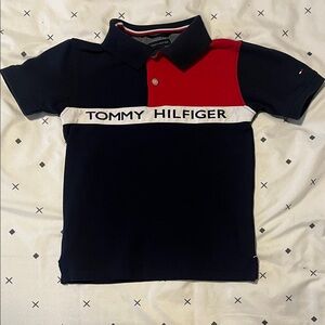 Tommy Hilfiger Kids Polo Shirt - navy blue, Red, and White